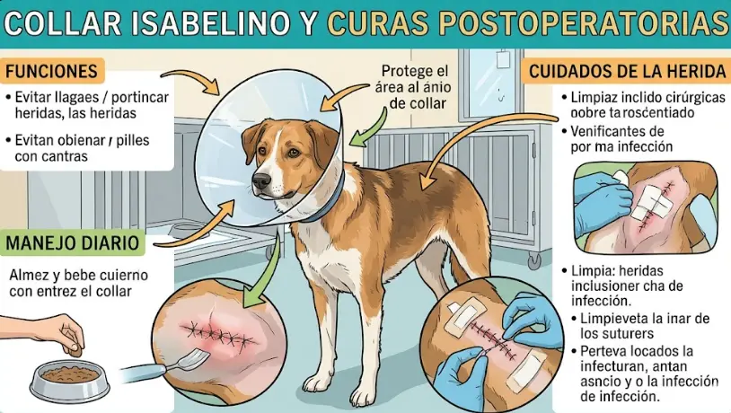 Collar Isabelino y Curas Postoperatorias: Guía Completa 2026 para Perros y Gatos