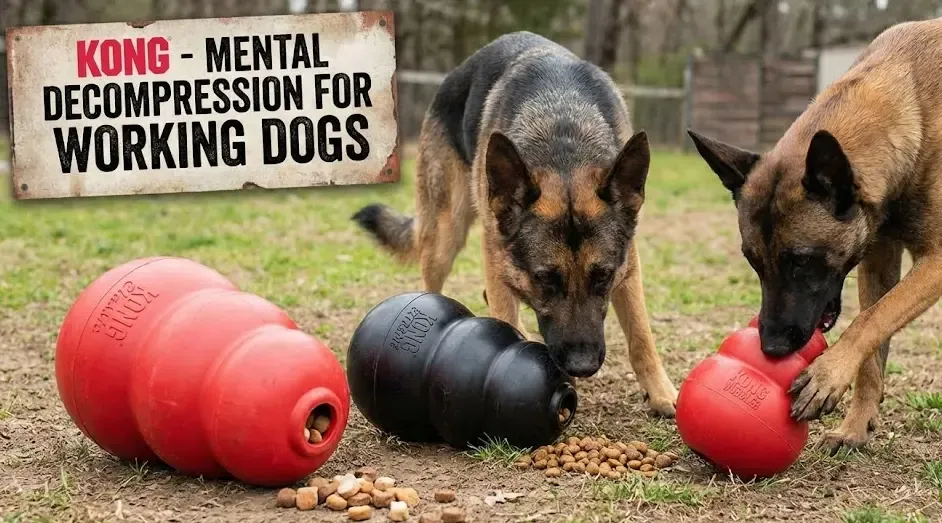 Juguetes interactivos Kong para descompresión mental de perros de trabajo