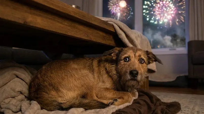 Miedos y Fobias a Petardos y Tormentas: Cómo Calmar a tu Mascota