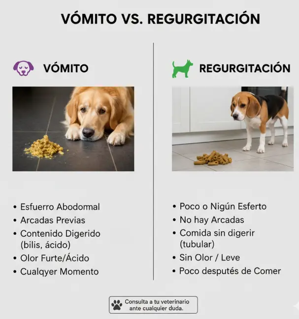 ¿Vómito o Regurgitación? La Diferencia que Puede Salvar a tu Mascota